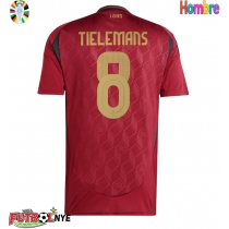 Camiseta Bélgica Youri Tielemans #8 Primera Equipación Eurocopa 2024 manga corta